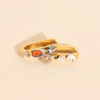 Celestial Oblong 3D Huggie Hoop Earrings by Oh Clementine