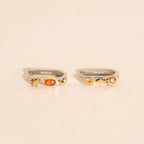 Celestial Oblong 3D Huggie Hoop Earrings by Oh Clementine