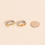 Celestial Oblong 3D Huggie Hoop Earrings by Oh Clementine