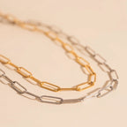 Textured Paperclip Necklace by Oh Clementine
