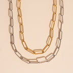Textured Paperclip Necklace by Oh Clementine