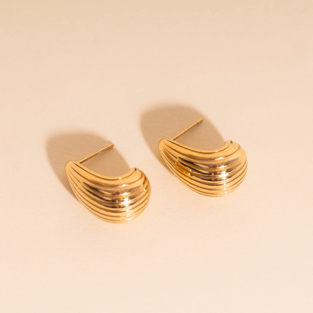 Chunky Teardrop Stud Earrings by Oh Clementine
