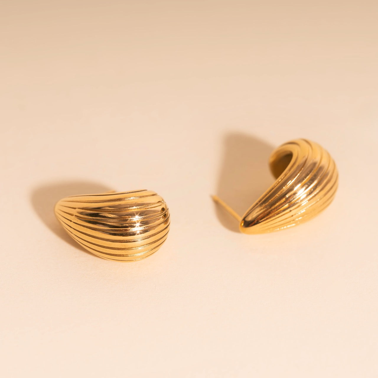 Chunky Teardrop Stud Earrings by Oh Clementine