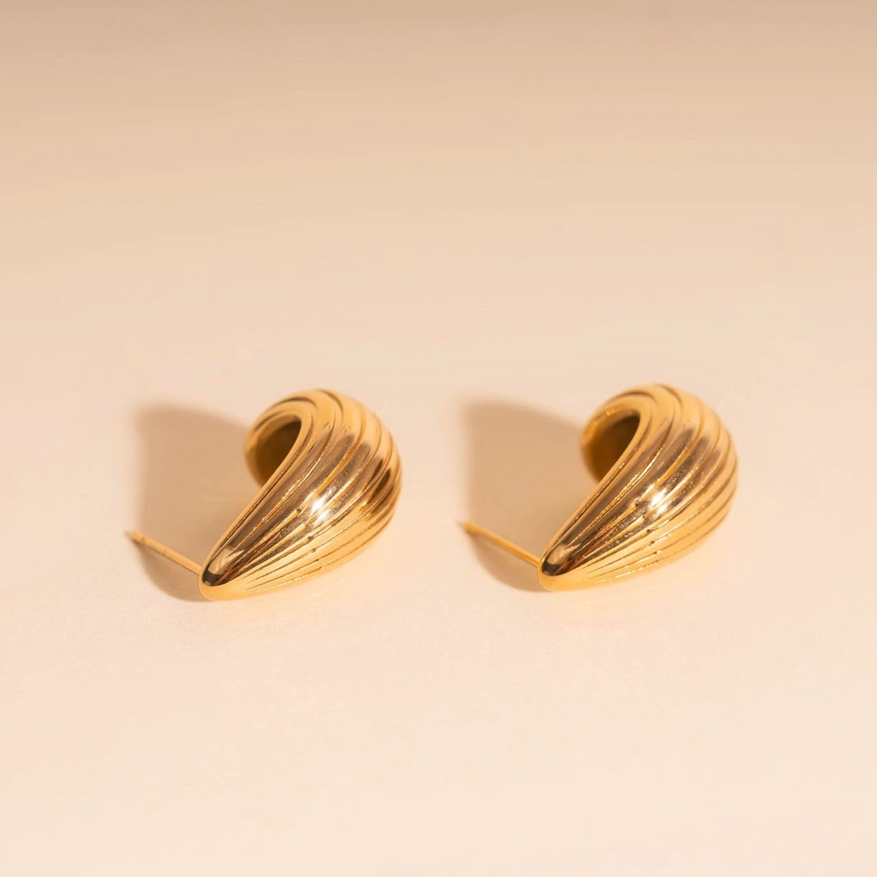 Chunky Teardrop Stud Earrings by Oh Clementine