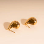 Chunky Teardrop Stud Earrings by Oh Clementine
