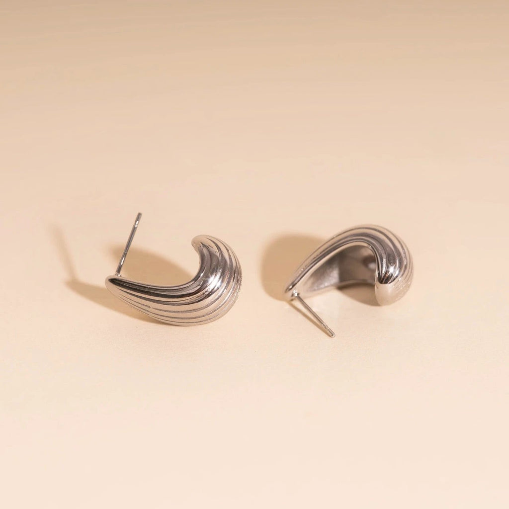 Chunky Teardrop Stud Earrings by Oh Clementine