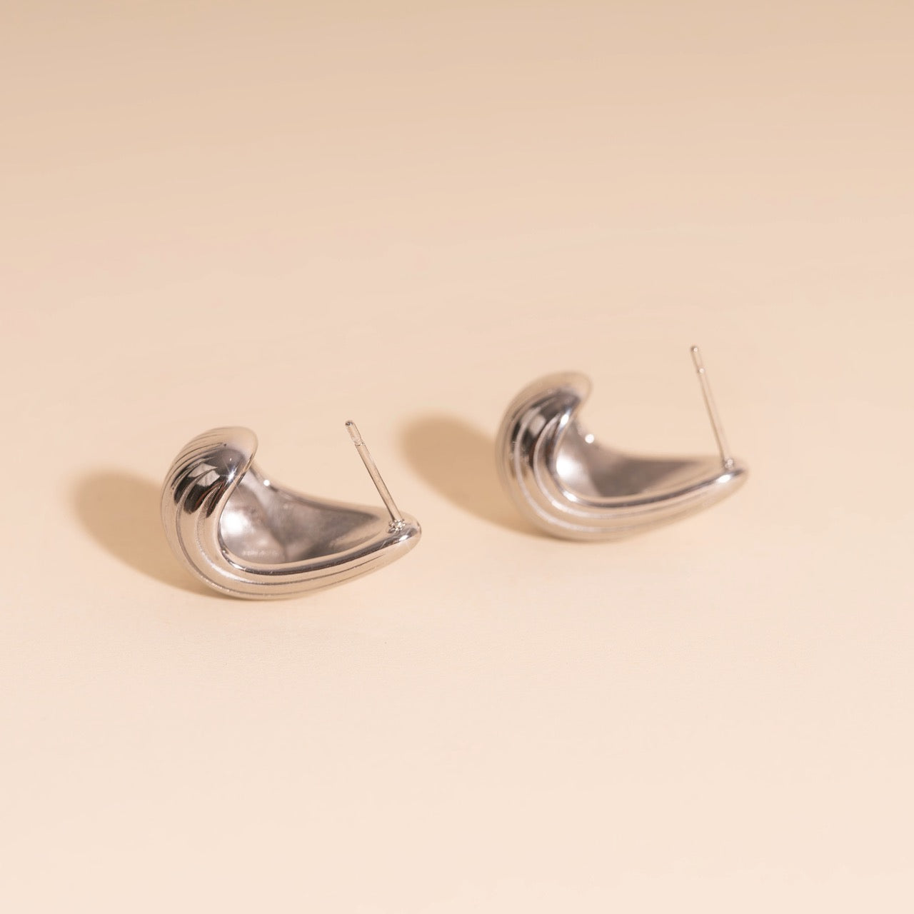 Chunky Teardrop Stud Earrings by Oh Clementine
