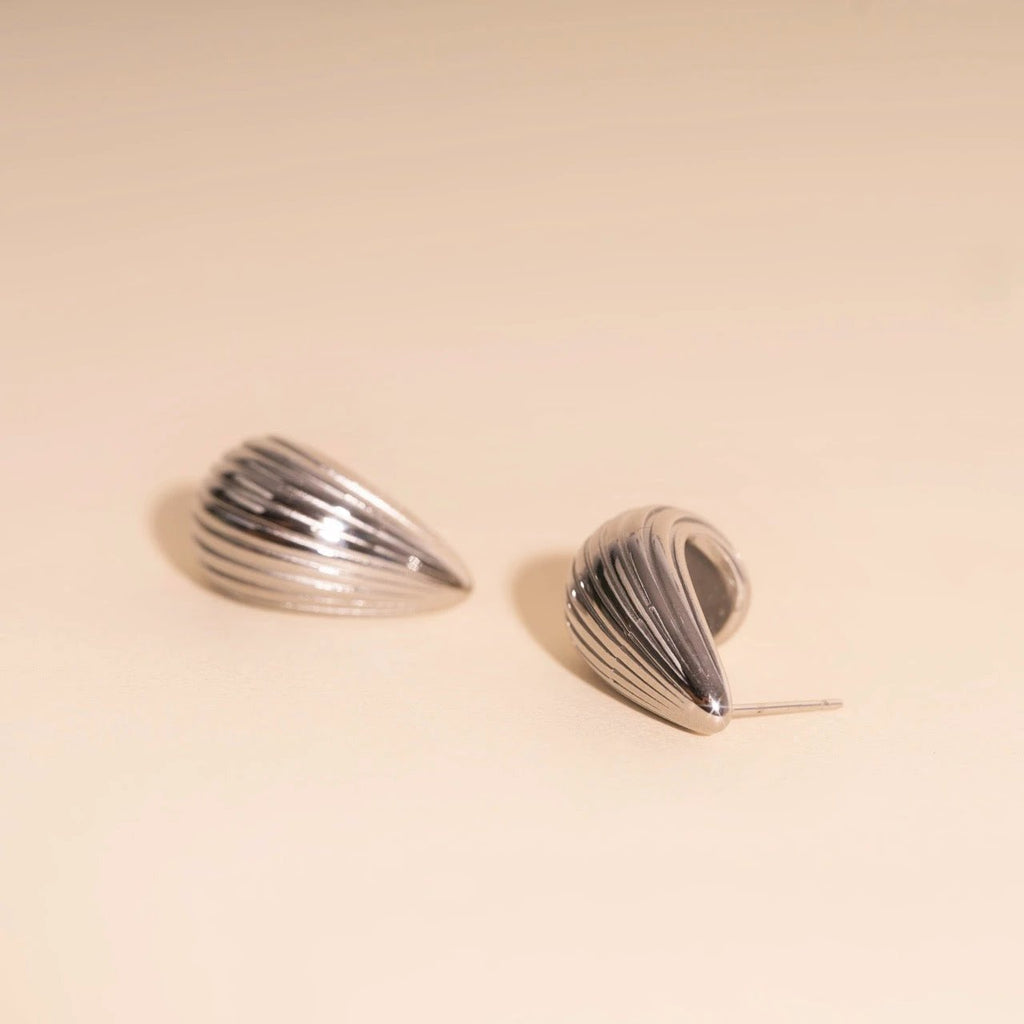 Chunky Teardrop Stud Earrings by Oh Clementine