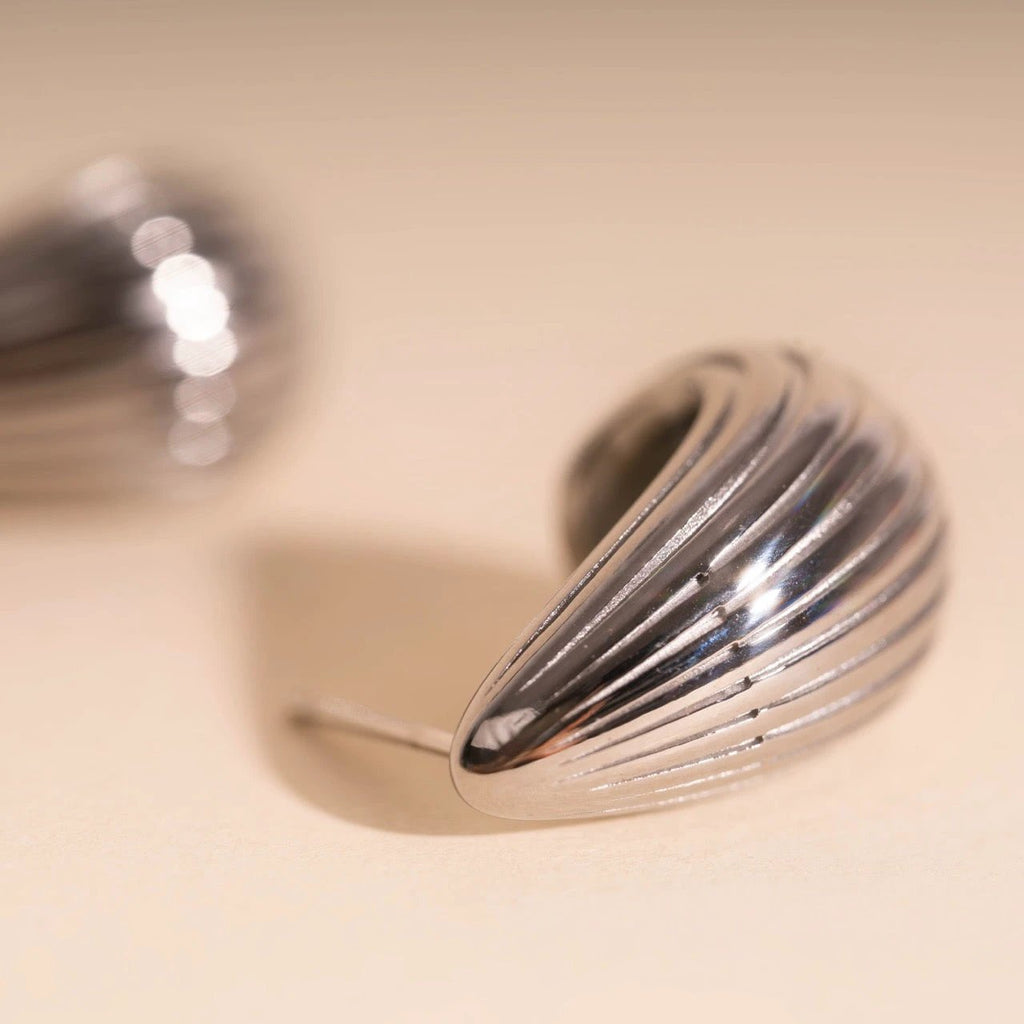 Chunky Teardrop Stud Earrings by Oh Clementine