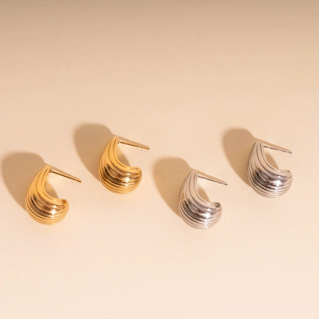 Chunky Teardrop Stud Earrings by Oh Clementine