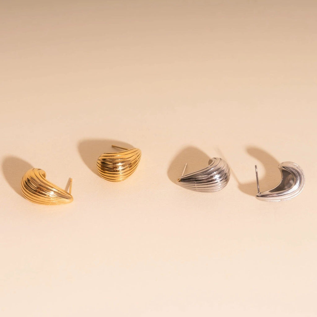 Chunky Teardrop Stud Earrings by Oh Clementine
