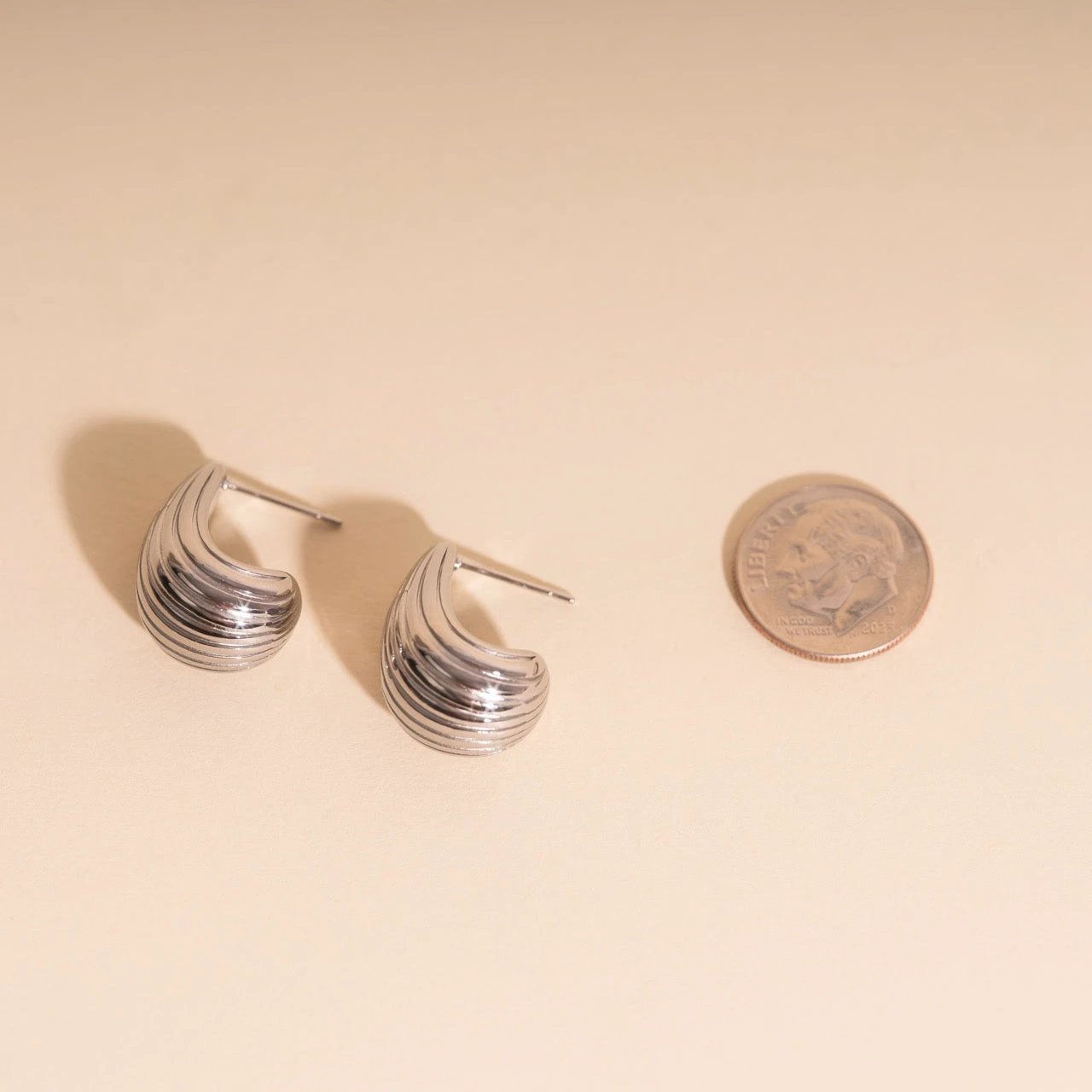 Chunky Teardrop Stud Earrings by Oh Clementine