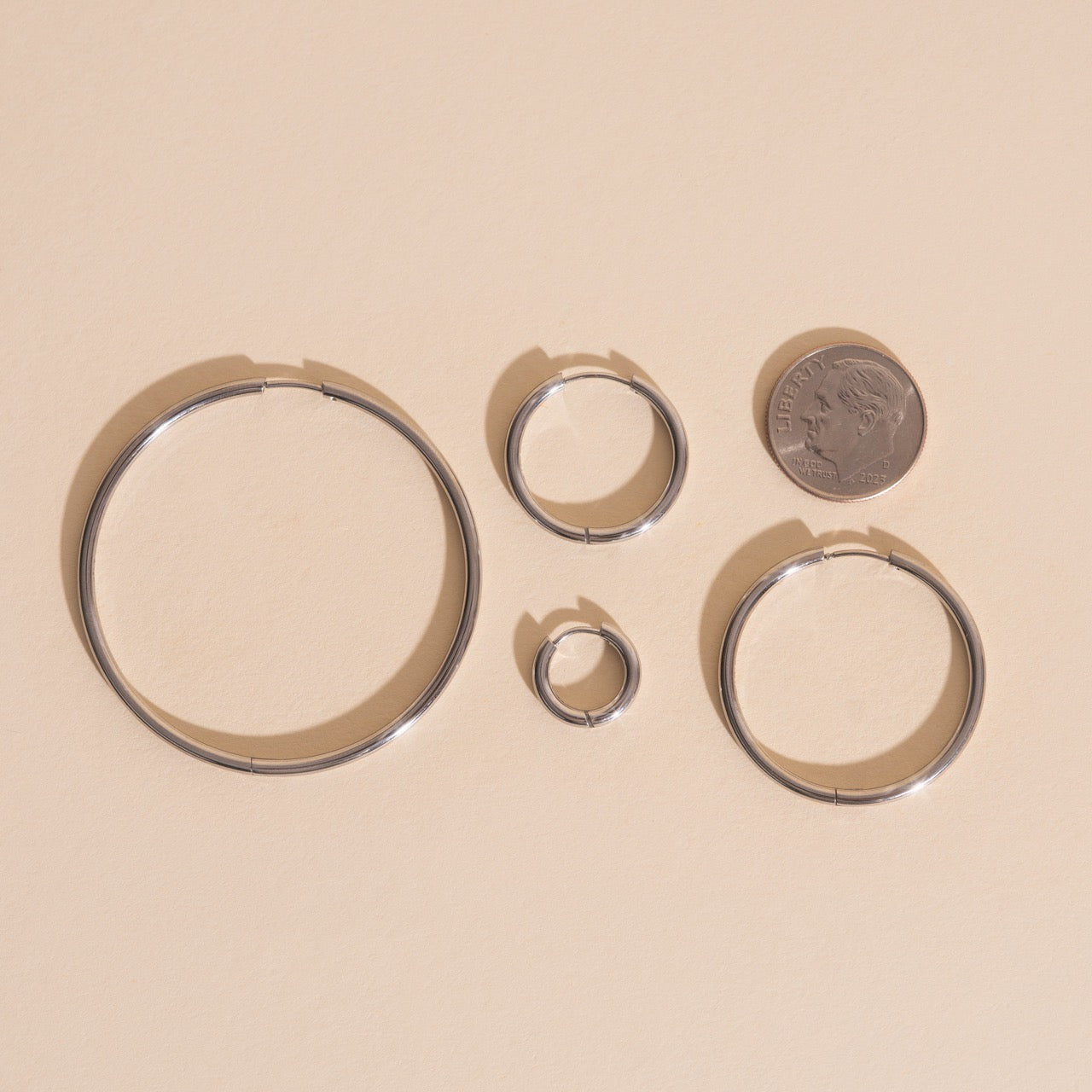 Circle Rounded Huggie Hoop Earrings