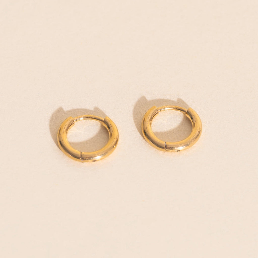 Mini Rounded Huggie Hoop Earrings
