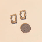 Squiggly Rounded Huggie Hoop Earrings by Oh Clementine