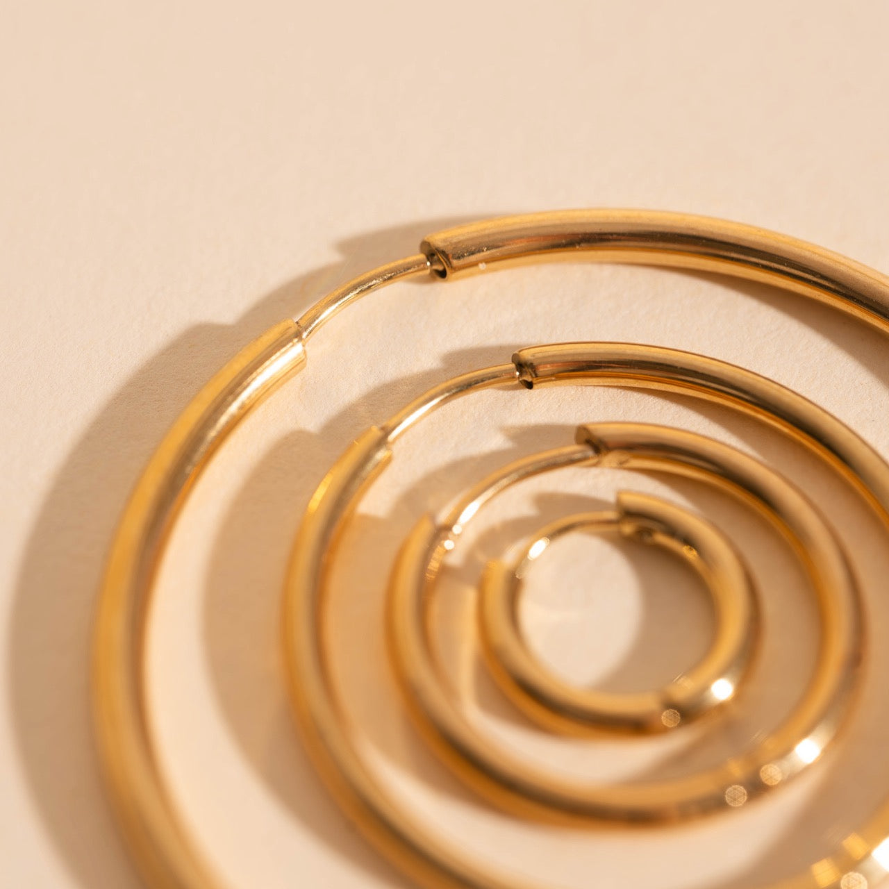 Titanium Circle Rounded Huggie Hoop Earrings