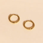 Rope Rounded Huggie Hoop Earrings by Oh Clementine