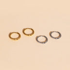 Rope Rounded Huggie Hoop Earrings by Oh Clementine
