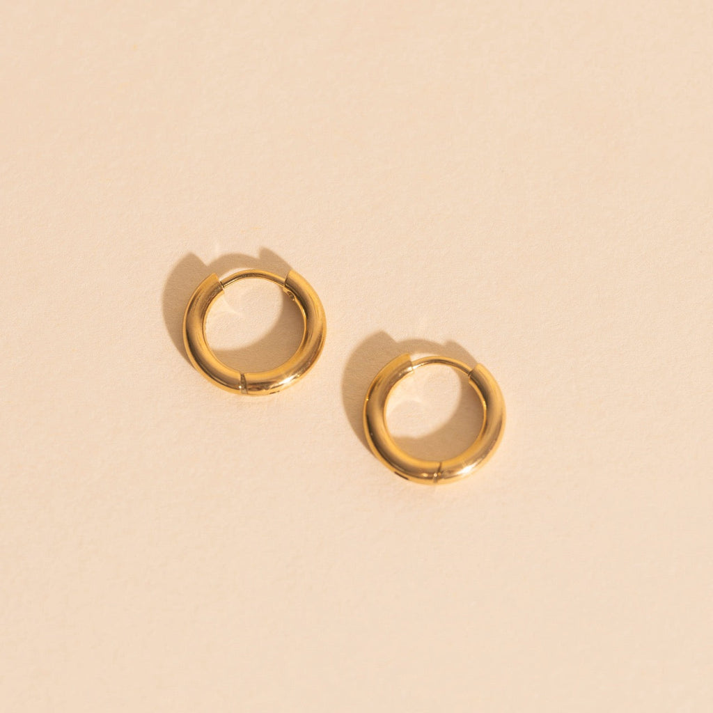 Mini Rounded Huggie Hoop Earrings