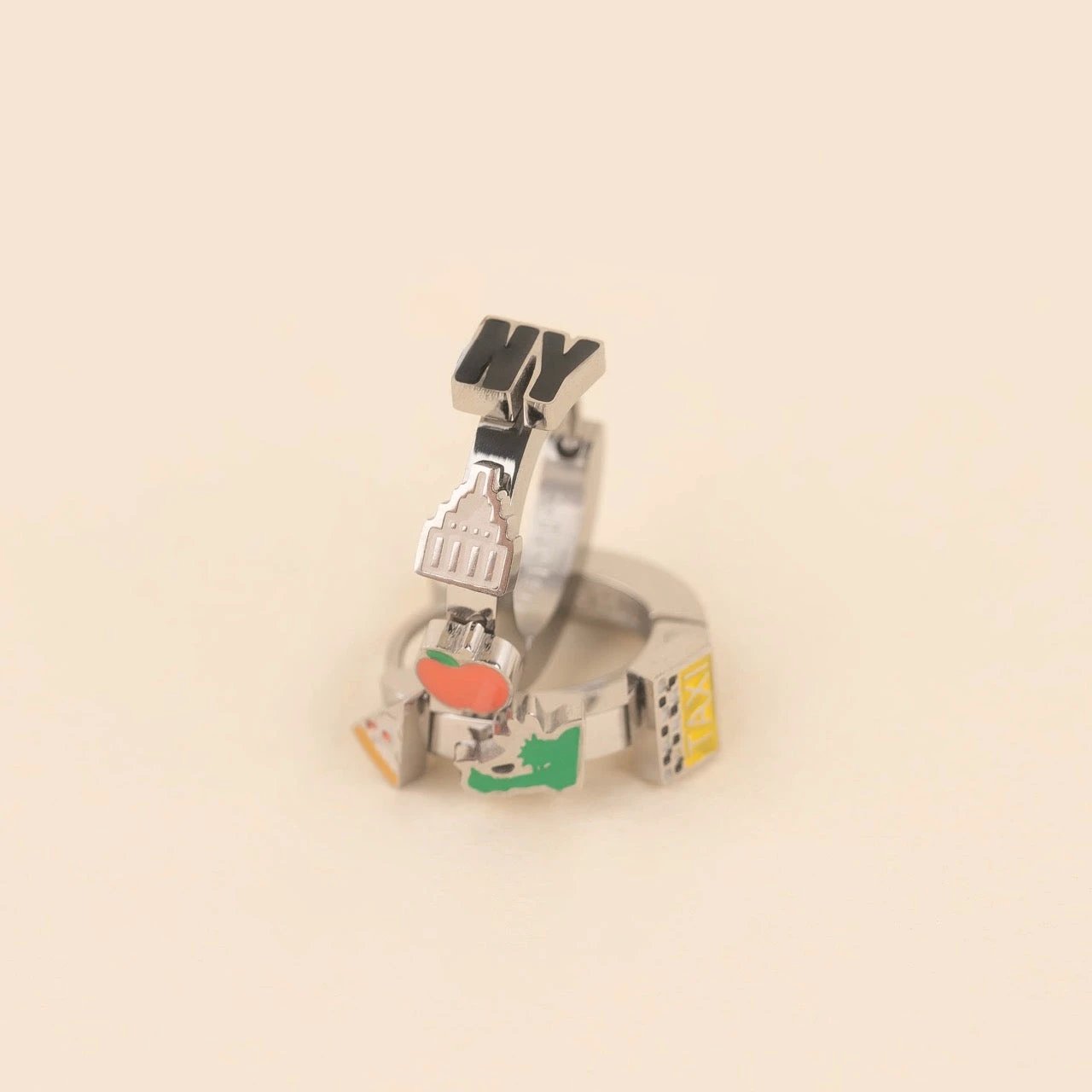 NYC 3D Huggie Hoop Earrings by Oh Clementine