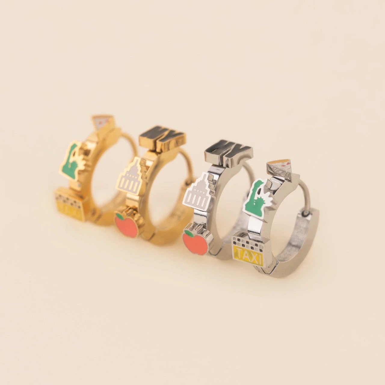 NYC 3D Huggie Hoop Earrings by Oh Clementine