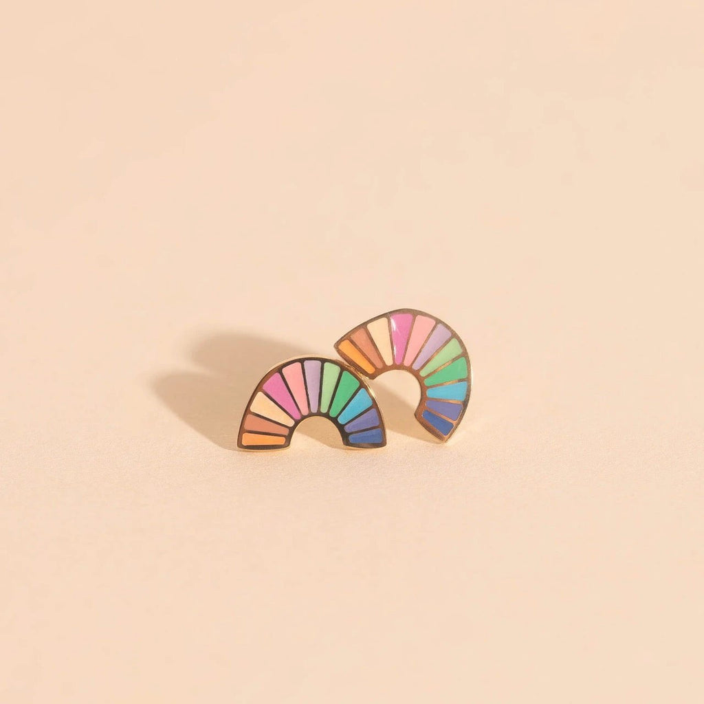 Pastel Rainbow Stud Earrings by Oh Clementine
