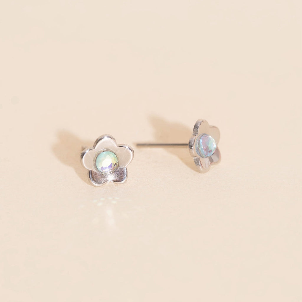 Mini Iridescent Flower Studs