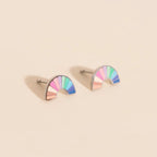 Pastel Rainbow Stud Earrings by Oh Clementine