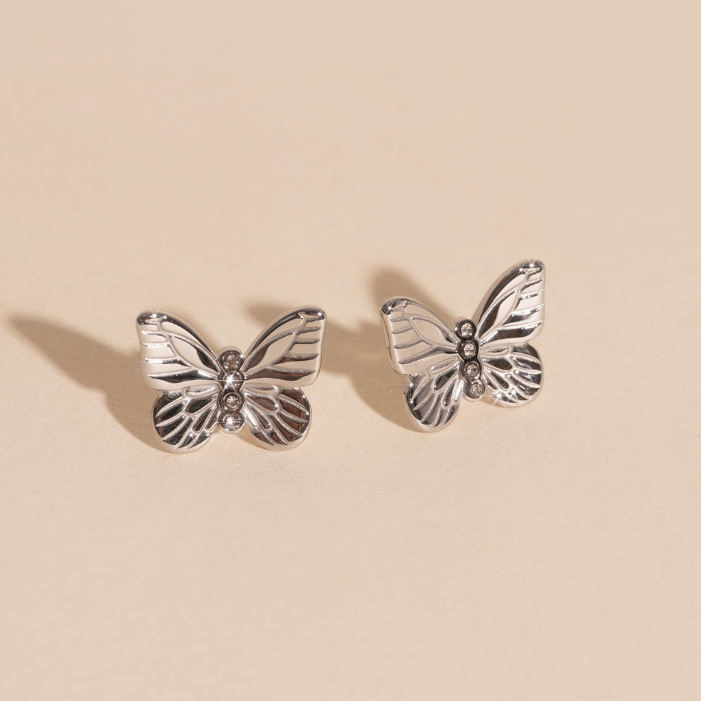 Butterfly Crystal Stud Earrings