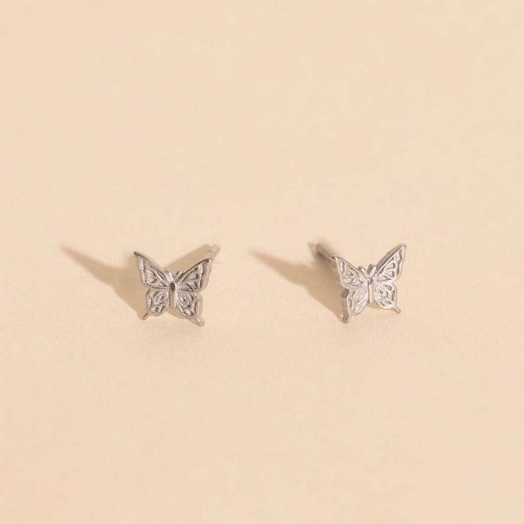 Mini Butterfly Stud Earrings by Oh Clementine
