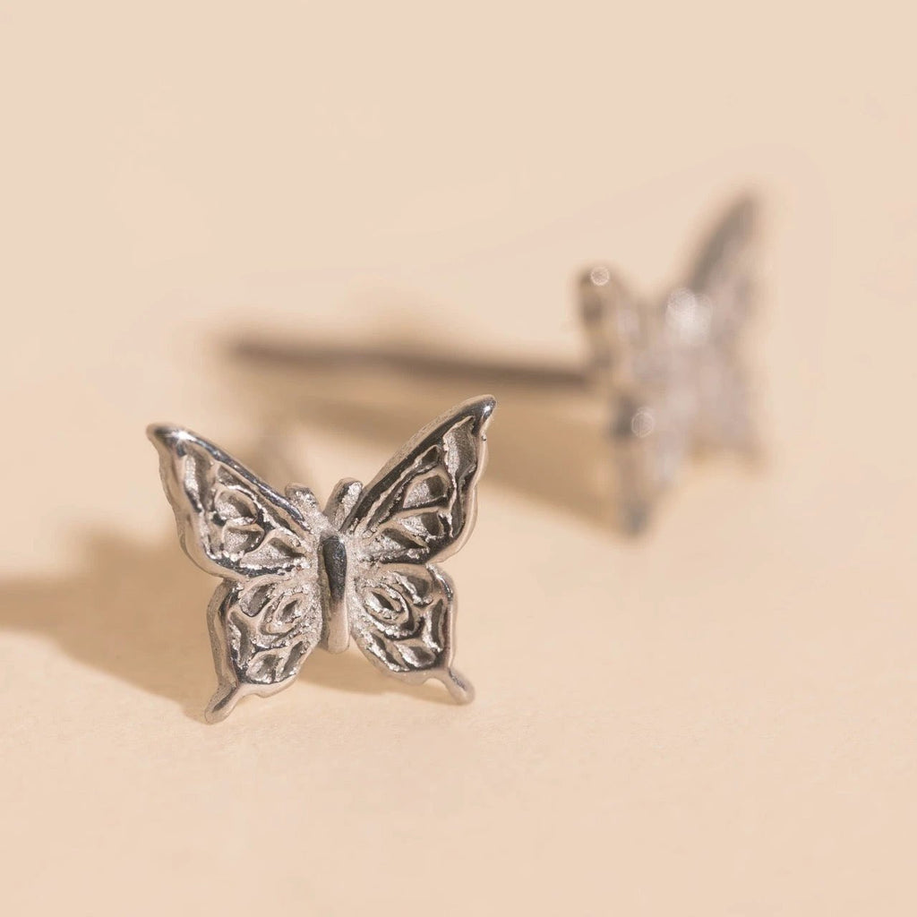 Mini Butterfly Stud Earrings by Oh Clementine
