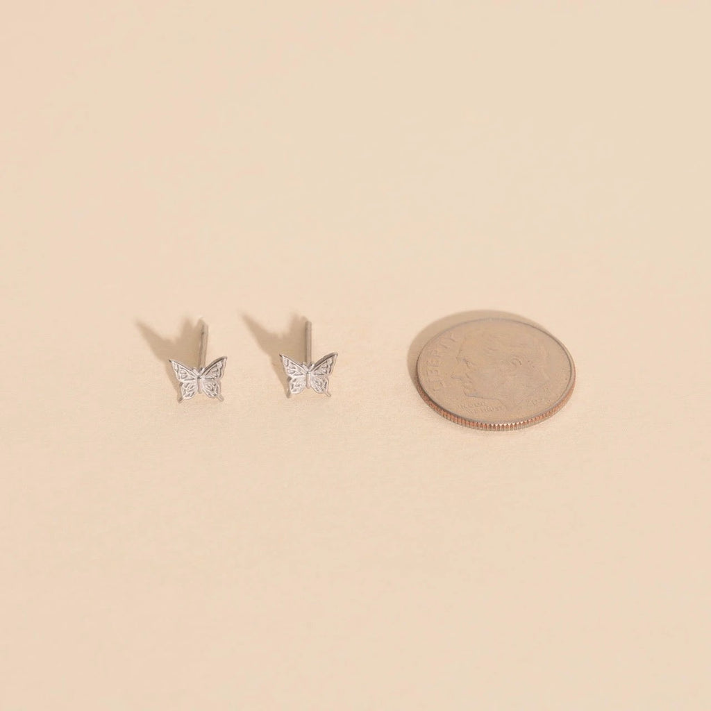 Mini Butterfly Stud Earrings by Oh Clementine