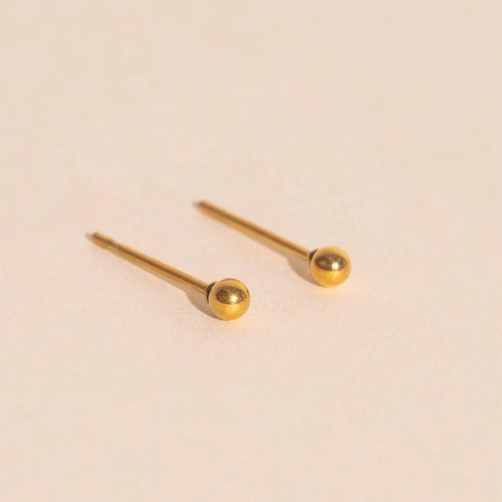 Tiny Ball Stud Earrings by Oh Clementine