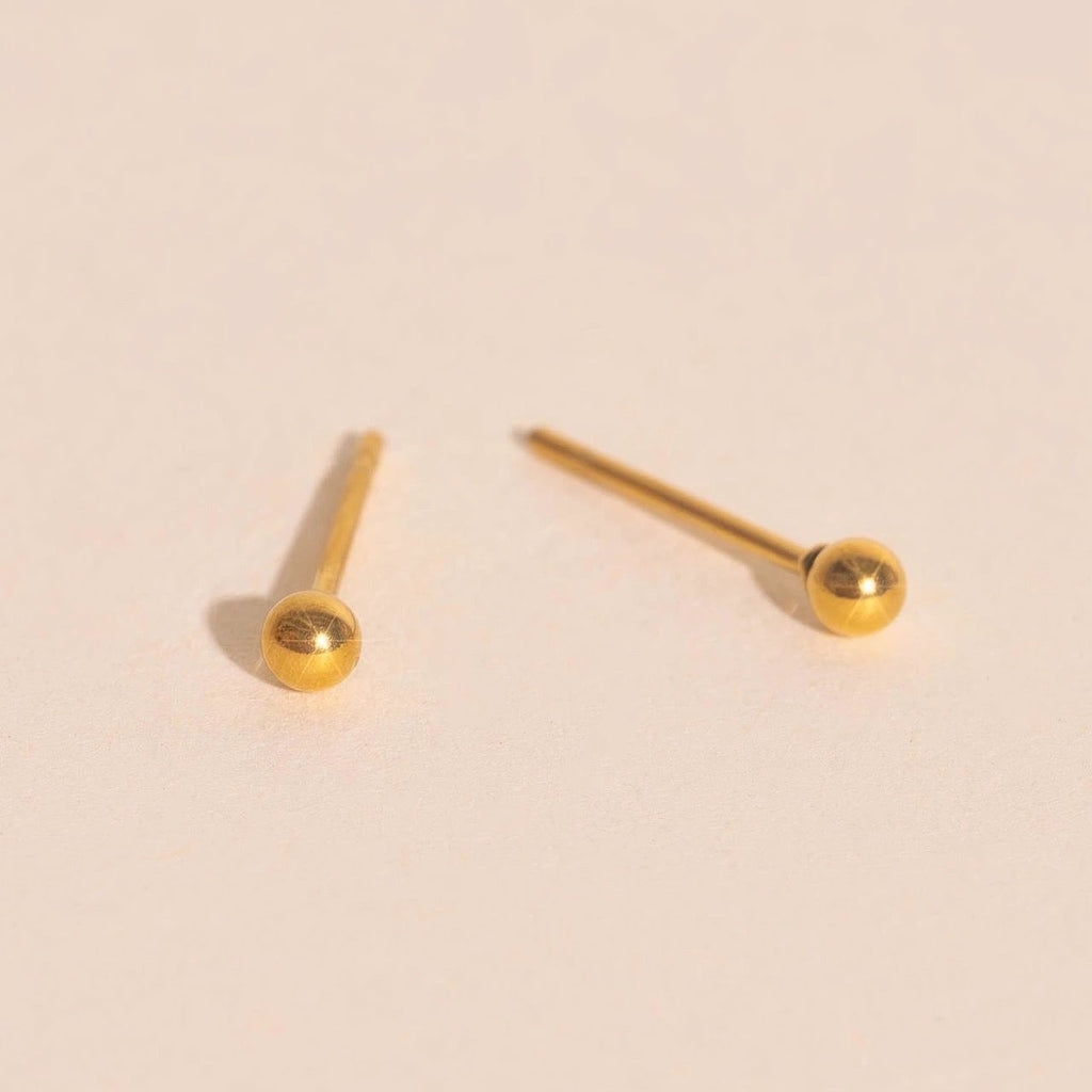 Tiny Ball Stud Earrings by Oh Clementine