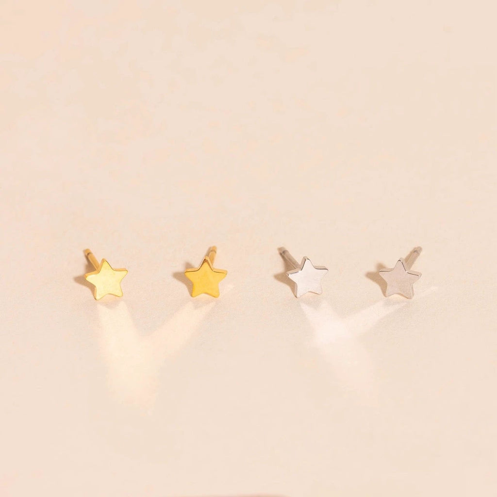 Mini Star Stud Earrings by Oh Clementine