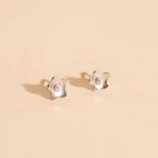 Mini Pearl Flower Stud Earrings by Oh Clementine