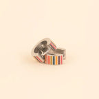 Striped Super Chunky Huggie Hoop Earrings by Oh Clementine
