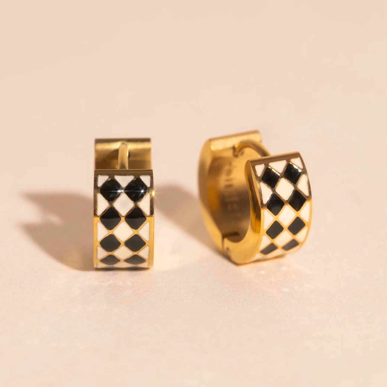 Argyle Super Chunky Huggie Hoop Earrings by Oh Clementine