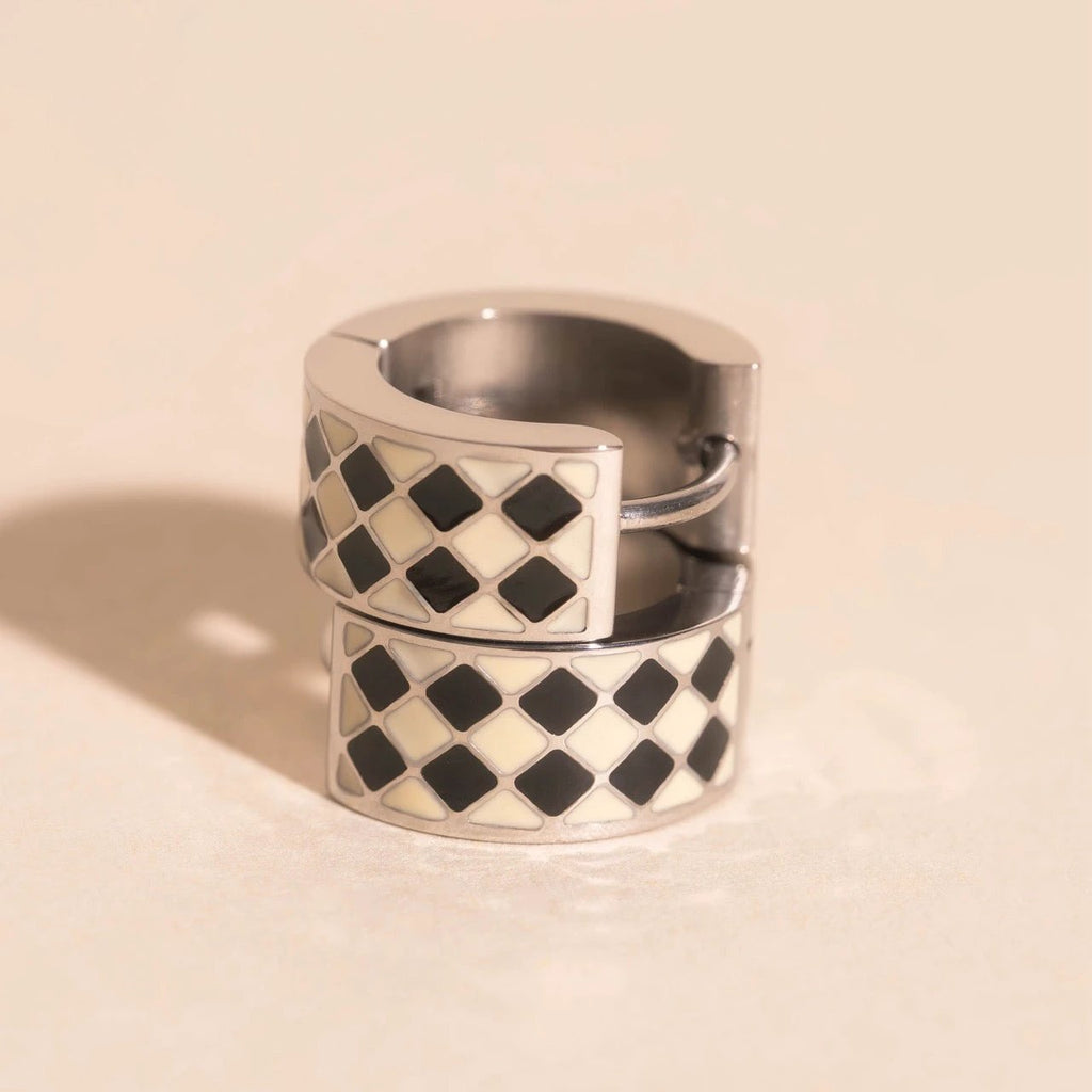 Argyle Super Chunky Huggie Hoop Earrings by Oh Clementine