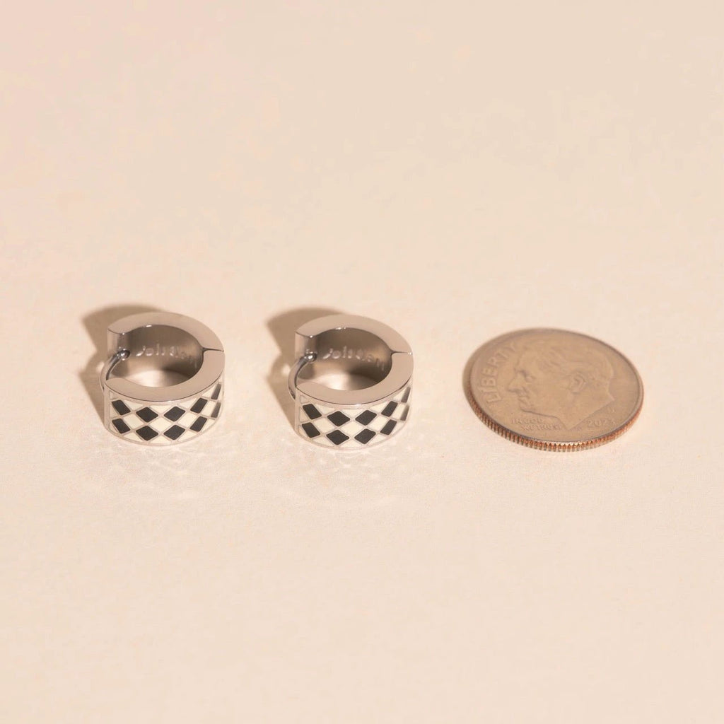 Argyle Super Chunky Huggie Hoop Earrings by Oh Clementine