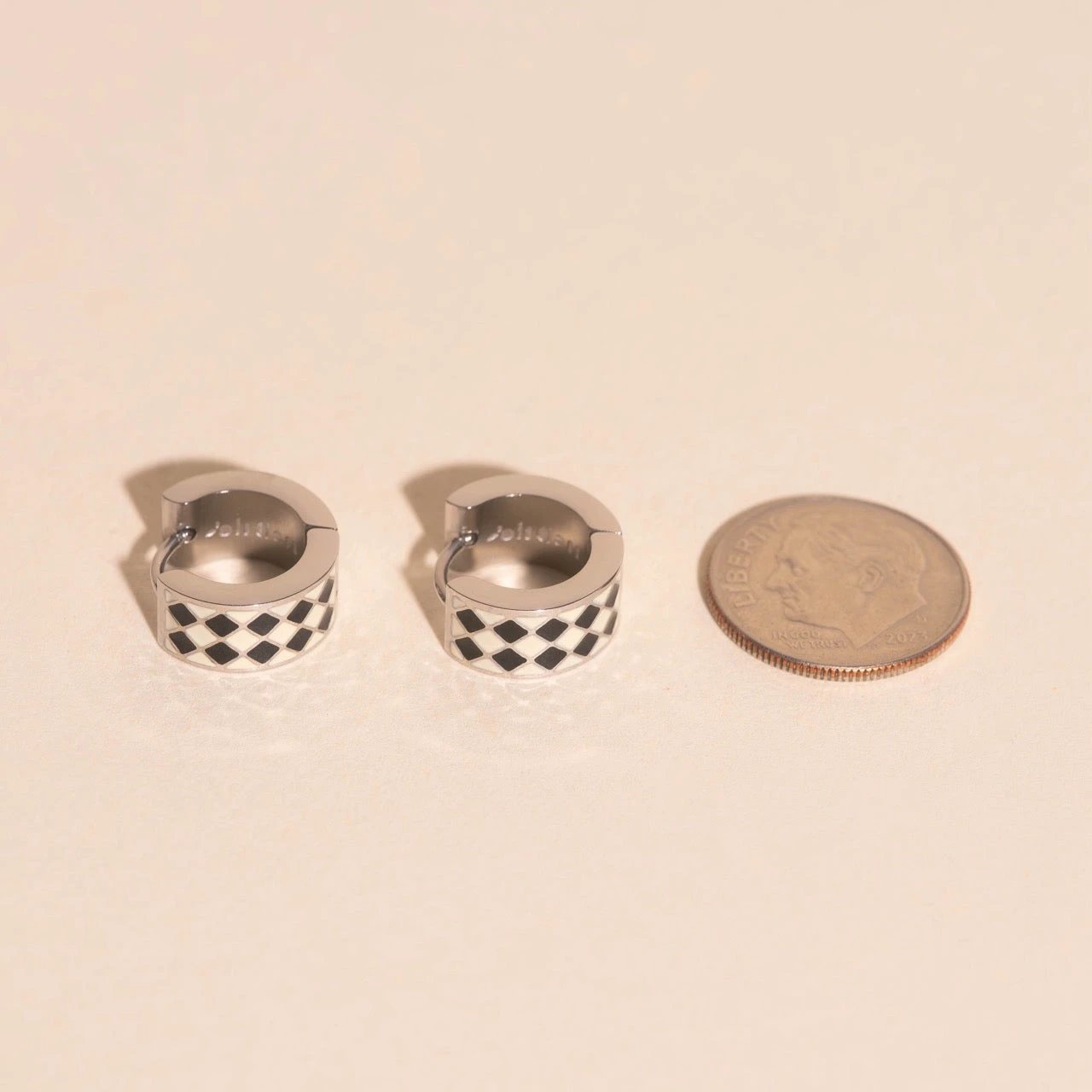 Argyle Super Chunky Huggie Hoop Earrings by Oh Clementine
