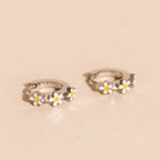 Daisy 3D Huggie Hoop Earrings