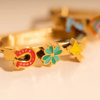 Lucky Oblong 3D Huggie Hoop Earrings by Oh Clementine