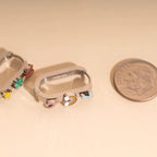 Lucky Oblong 3D Huggie Hoop Earrings by Oh Clementine