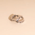 Crystal Textured Tiny Huggie Hoop Earrings