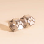 Paw Print Super Chunky 3D Huggie Hoop Earrings by Oh Clementine
