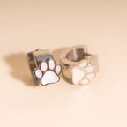 Paw Print Super Chunky 3D Huggie Hoop Earrings by Oh Clementine