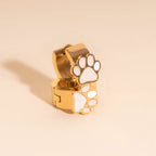 Paw Print Super Chunky 3D Huggie Hoop Earrings by Oh Clementine