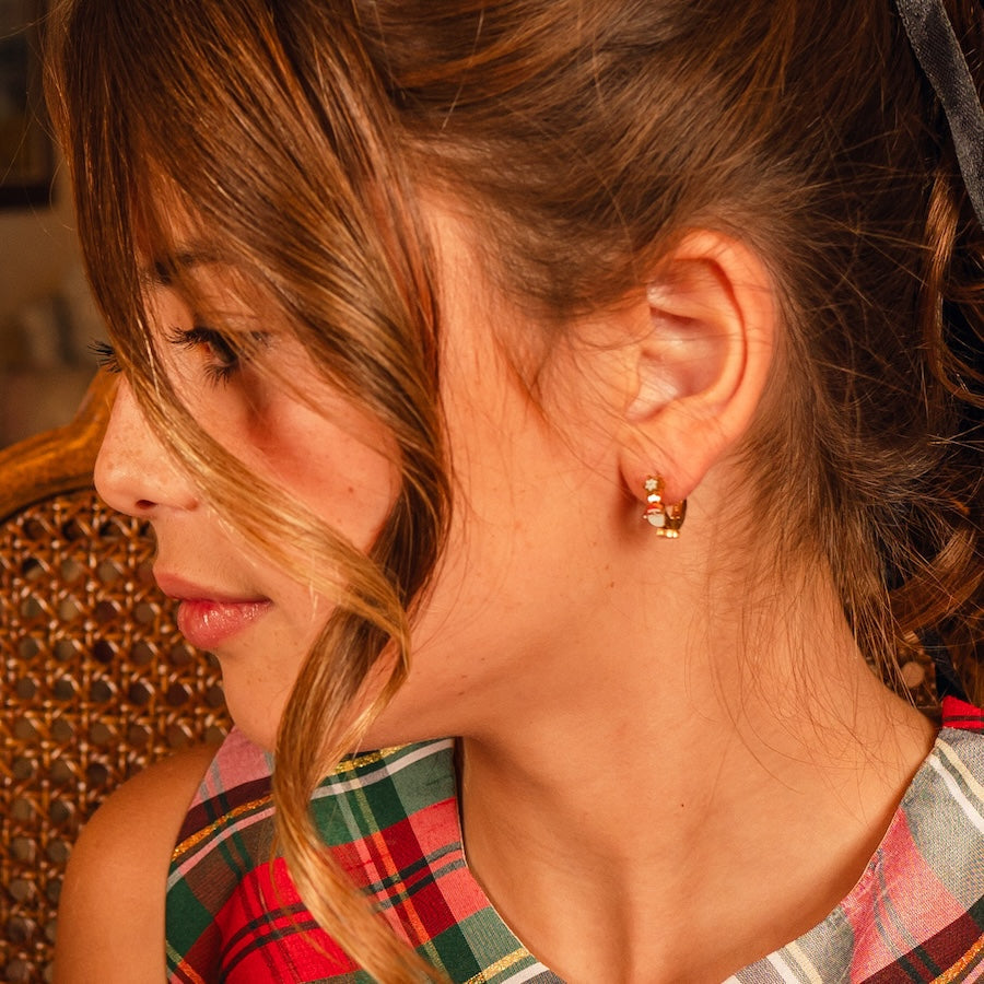 Christmas 3D Huggie Hoop Earrings