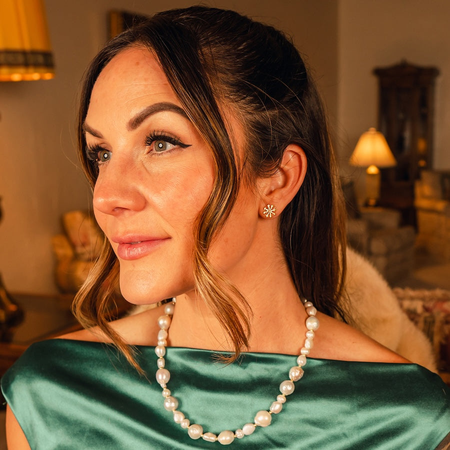 Snowflake Stud Earrings